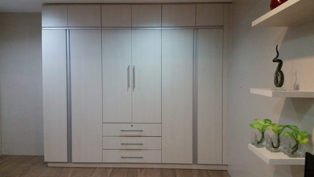 Closet Cabinet - Wardrobe Cabinet - No Exposed Screw Design Shelve - Interior Home Wooden Room Modern High Quality Modular Oak White and Gray Waterproof Decorative Laminated Marine Plywood with Edge, PVC Sealed, Moisture-Proof and Termite-Proof